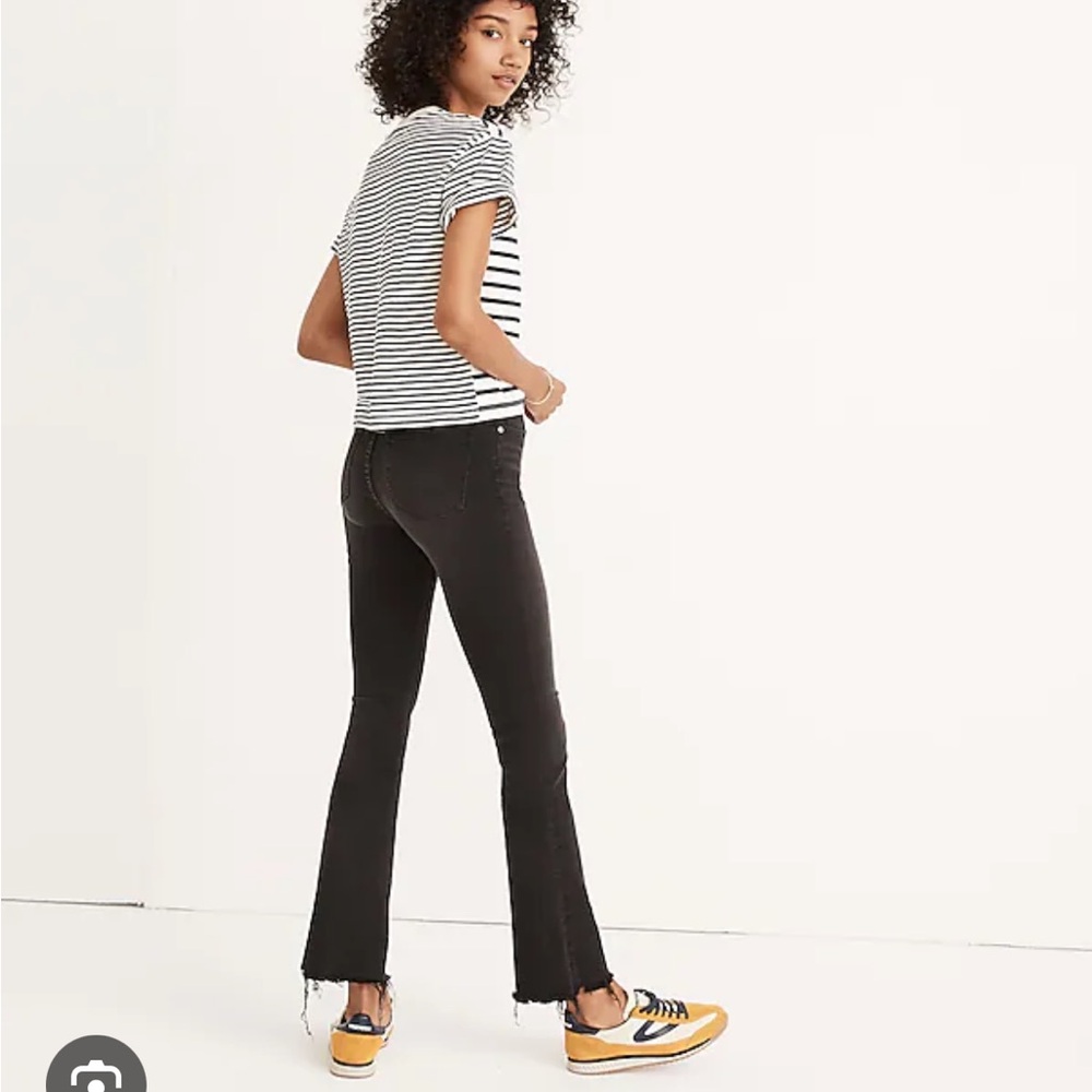 madewell cali denim boot black frayed